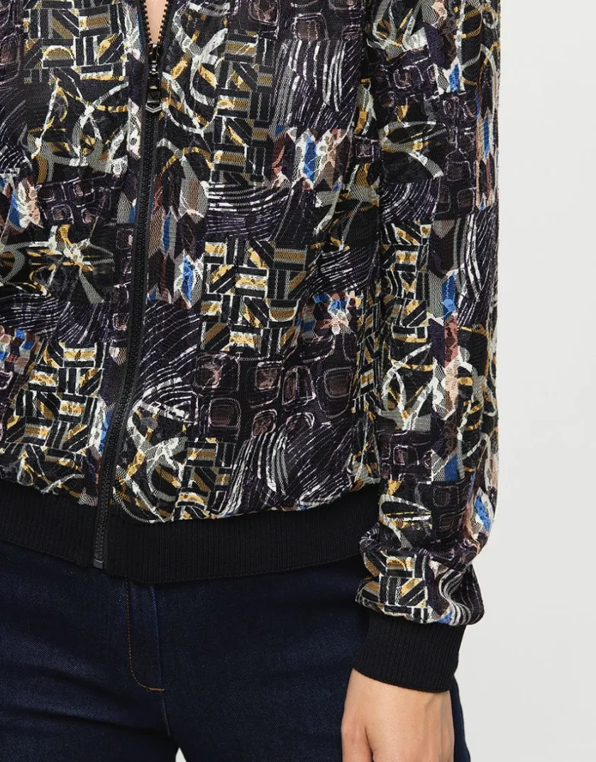 New Bombers résille imprimé Casual|Vestes
