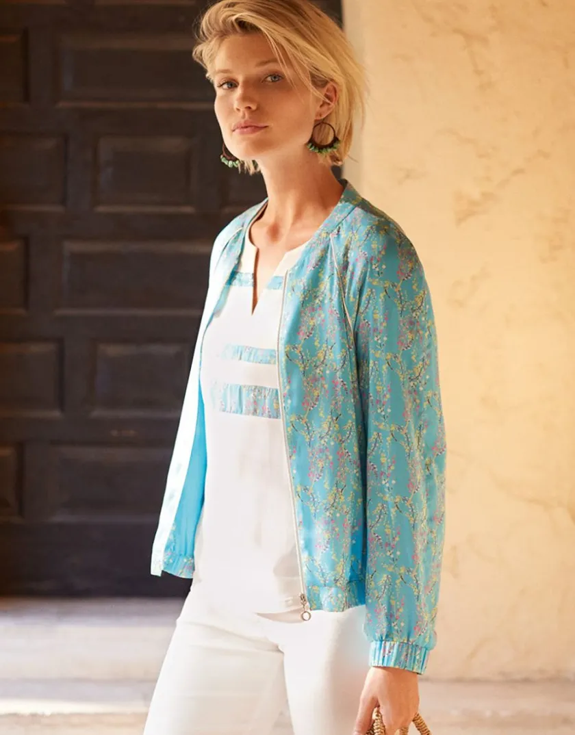 Best Bombers turquoise imprimé Casual|Vestes