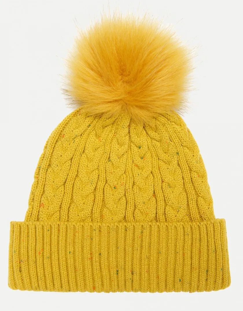 Discount Bonnet jaune pompon Accessoires