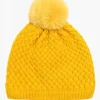Sale Bonnet ocre pompon Accessoires