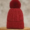 Clearance Bonnet pompon rouge Accessoires