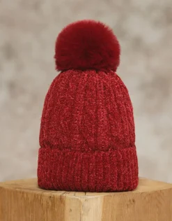 Clearance Bonnet pompon rouge Accessoires