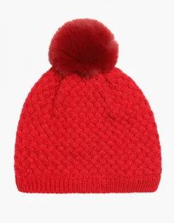 Fashion Bonnet rouge pompon Accessoires