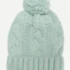 Outlet Bonnet vert pompon Accessoires