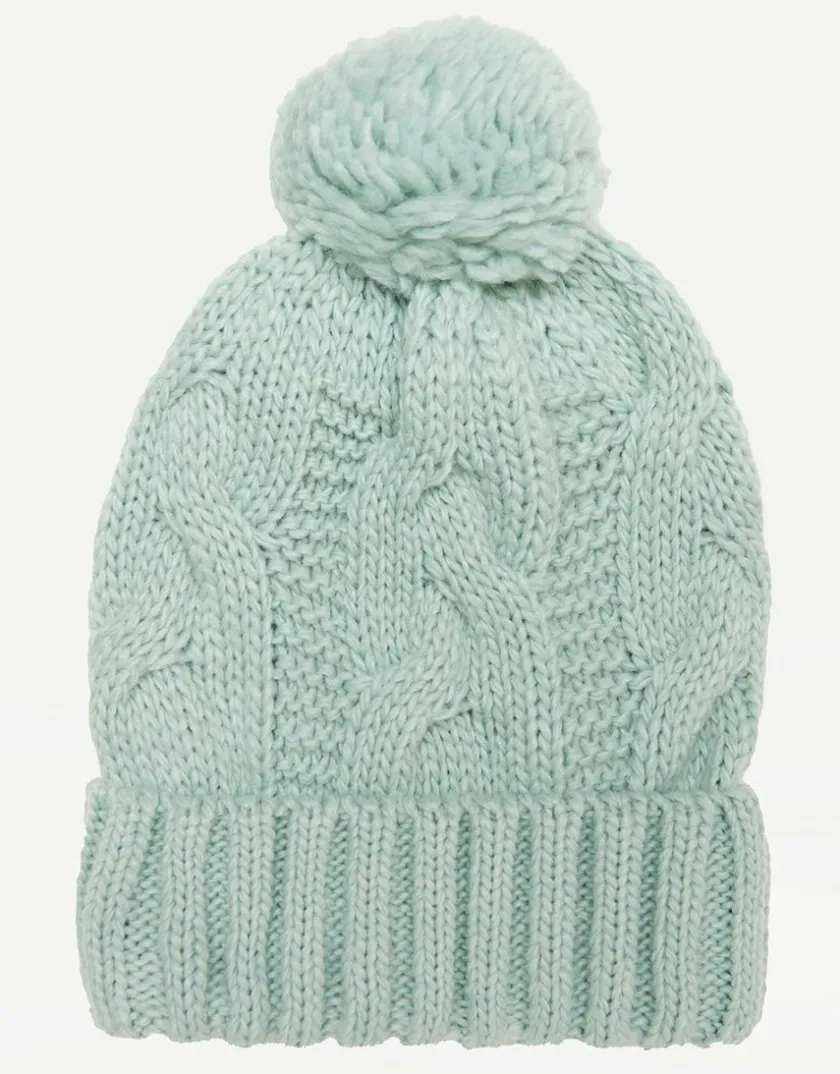 Outlet Bonnet vert pompon Accessoires