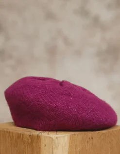 Online Béret maille violet Accessoires