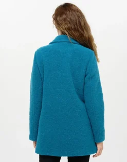 Sale Caban laine bleu canard Manteaux|Parkas