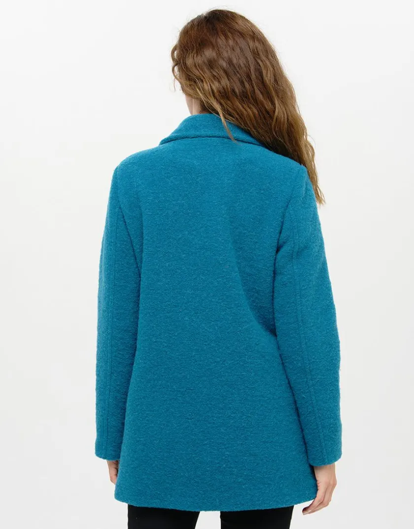 Sale Caban laine bleu canard Manteaux|Parkas