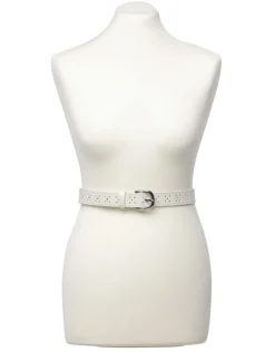 New Ceinture cuir écru Maroquinerie|Accessoires