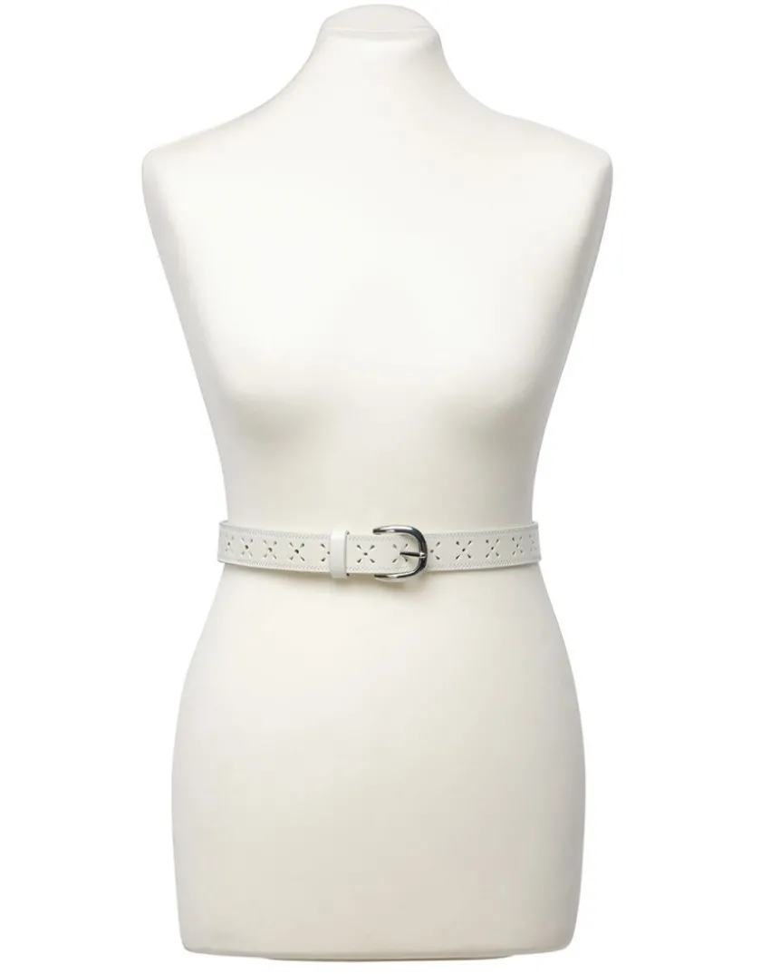 New Ceinture cuir écru Maroquinerie|Accessoires