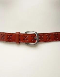 Online Ceinture cuir marron Maroquinerie|Accessoires