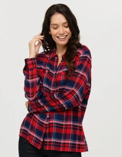 Fashion Chemise carreaux rouge Chemisiers & Blouses|Hauts