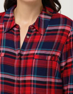 Fashion Chemise carreaux rouge Chemisiers & Blouses|Hauts