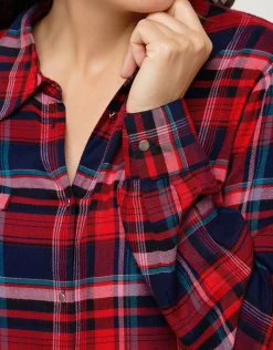 Fashion Chemise carreaux rouge Chemisiers & Blouses|Hauts