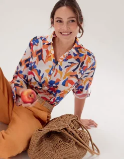New Chemise coton imprimé Chemisiers & Blouses|Hauts