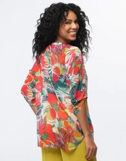 Outlet Chemise en voile imprimé Chemisiers & Blouses|Hauts