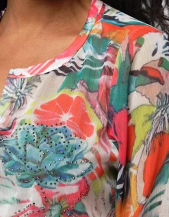 Outlet Chemise en voile imprimé Chemisiers & Blouses|Hauts