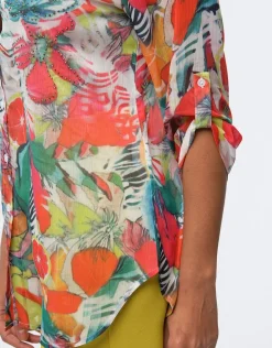 Outlet Chemise en voile imprimé Chemisiers & Blouses|Hauts