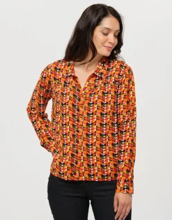 Fashion Chemise fluide orange Chemisiers & Blouses|Hauts