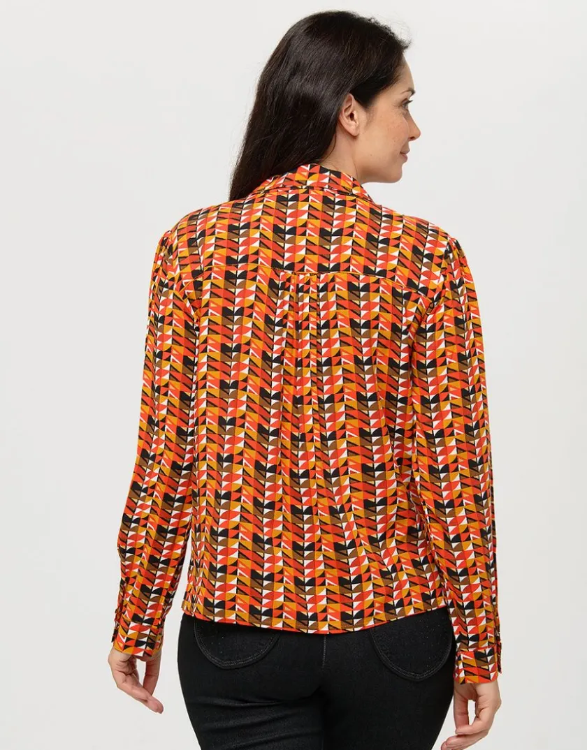 Fashion Chemise fluide orange Chemisiers & Blouses|Hauts