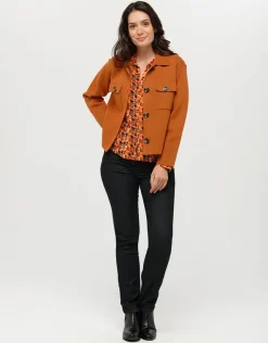 Fashion Chemise fluide orange Chemisiers & Blouses|Hauts