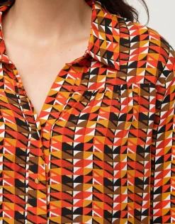 Fashion Chemise fluide orange Chemisiers & Blouses|Hauts