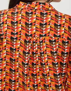 Fashion Chemise fluide orange Chemisiers & Blouses|Hauts