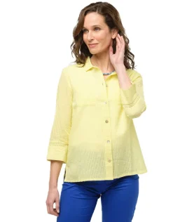 Fashion Chemise vert anis coton Chemisiers & Blouses|Hauts