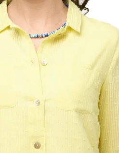 Fashion Chemise vert anis coton Chemisiers & Blouses|Hauts