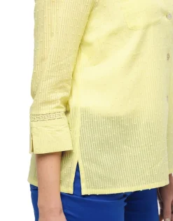 Fashion Chemise vert anis coton Chemisiers & Blouses|Hauts