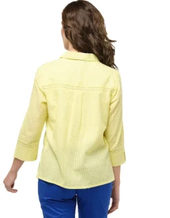 Fashion Chemise vert anis coton Chemisiers & Blouses|Hauts