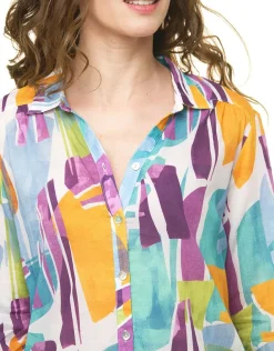Hot Chemisier 100% coton bleu Hauts|Chemisiers & Blouses