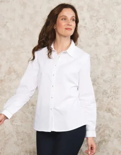 Clearance Chemisier blanc coton Chemisiers & Blouses|Hauts
