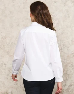 Clearance Chemisier blanc coton Chemisiers & Blouses|Hauts