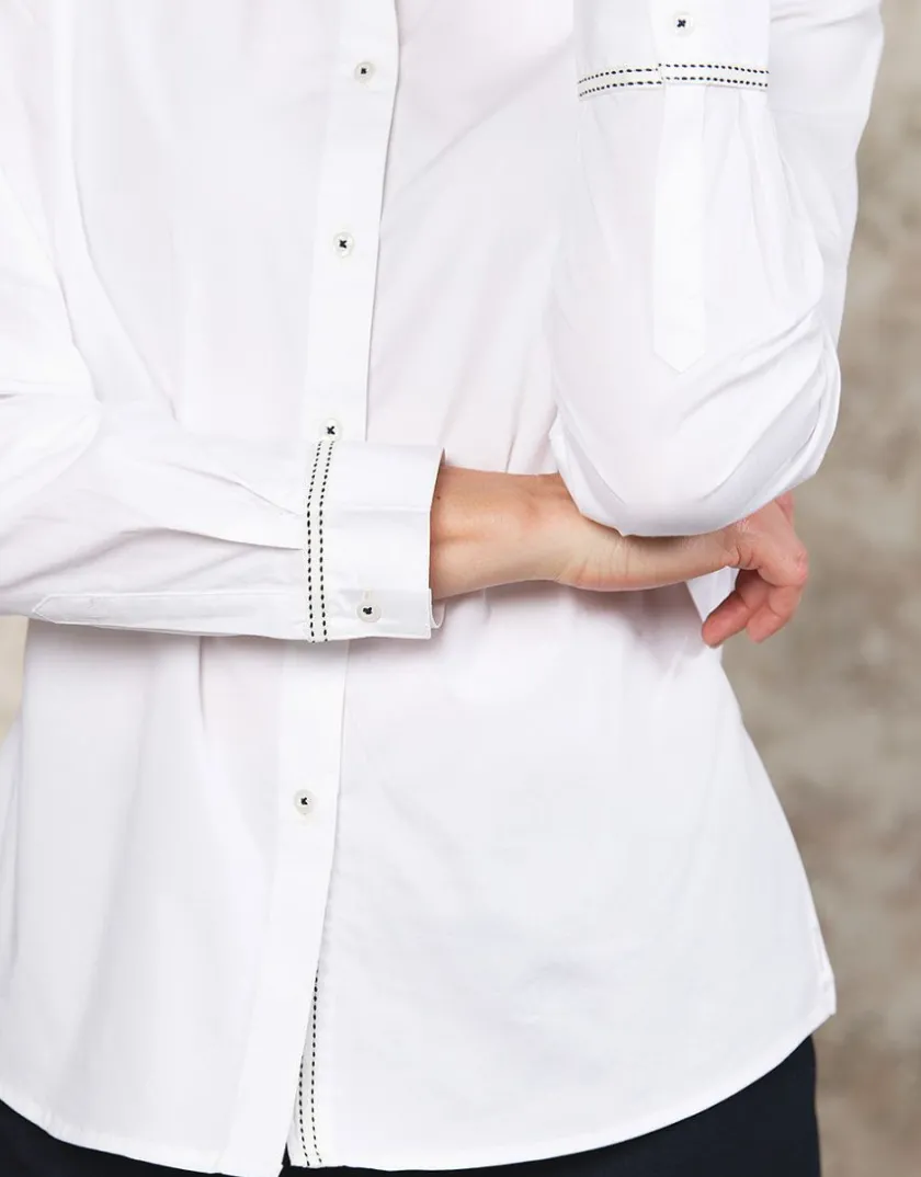 Clearance Chemisier blanc coton Chemisiers & Blouses|Hauts