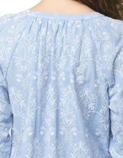 New Chemisier brodé bleu ciel Chemisiers & Blouses|Hauts