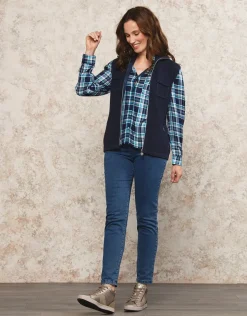 Outlet Chemisier carreaux bleu Chemisiers & Blouses|Hauts