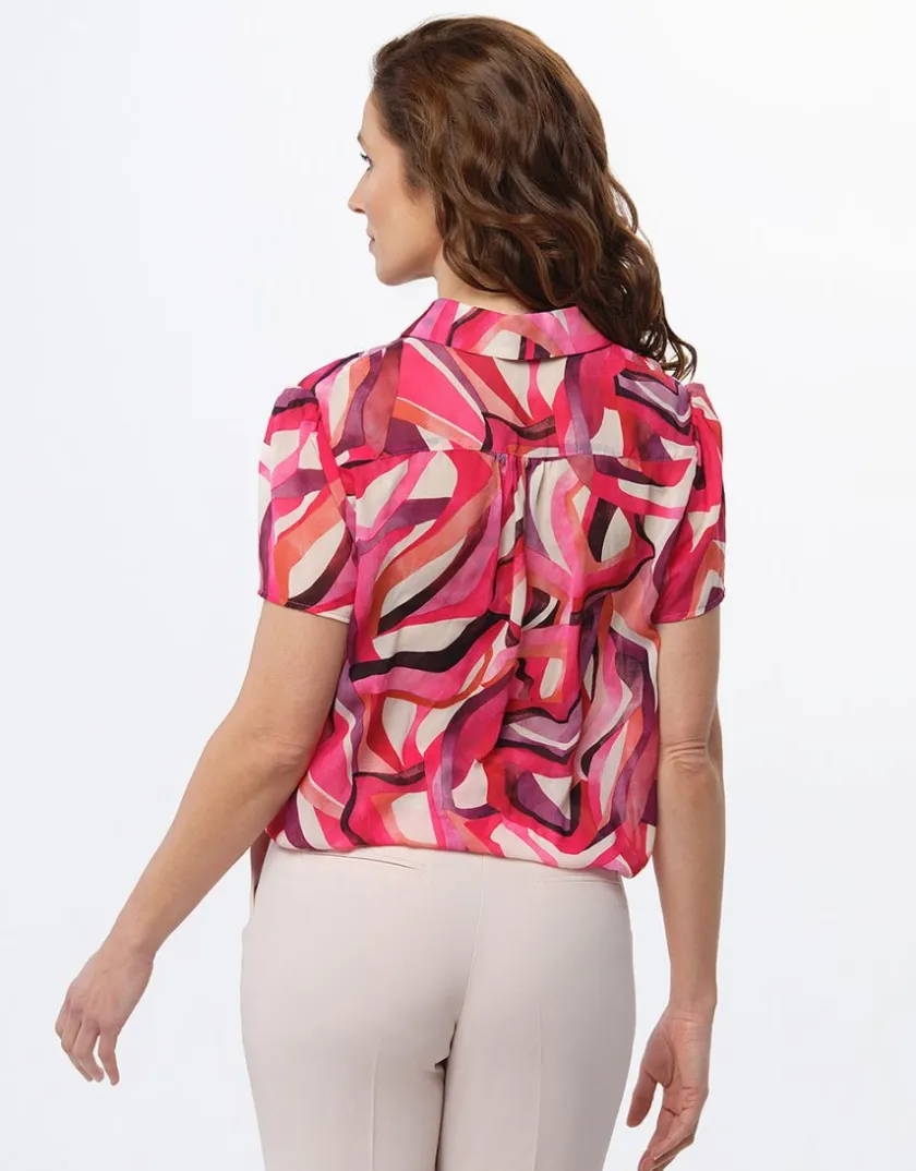 New Chemisier chic motif rose Chemisiers & Blouses|Hauts