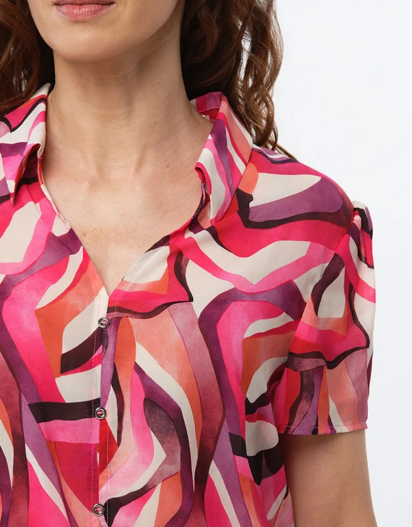New Chemisier chic motif rose Chemisiers & Blouses|Hauts
