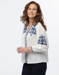 Outlet Chemisier coton écru Chemisiers & Blouses|Hauts