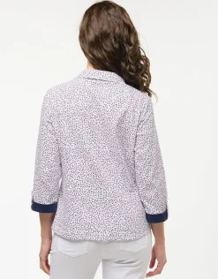 Outlet Chemisier coton fleuri Chemisiers & Blouses|Hauts