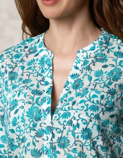 Outlet Chemisier coton motif Chemisiers & Blouses|Hauts