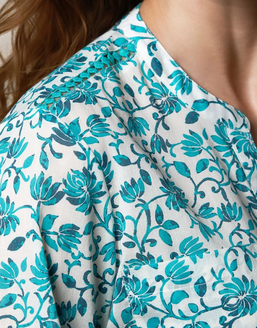 Outlet Chemisier coton motif Chemisiers & Blouses|Hauts