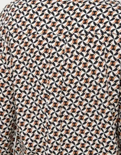 Sale Chemisier écru imprimé Chemisiers & Blouses|Hauts