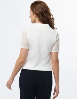 Online Chemisier dentelle écru Chemisiers & Blouses|Hauts
