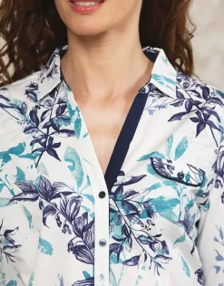Online Chemisier fleuri coton Chemisiers & Blouses|Hauts