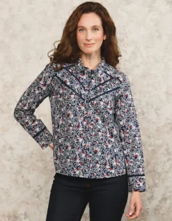 Discount Chemisier fleuri coton Chemisiers & Blouses|Hauts