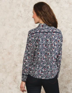 Discount Chemisier fleuri coton Chemisiers & Blouses|Hauts