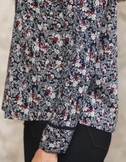 Discount Chemisier fleuri coton Chemisiers & Blouses|Hauts