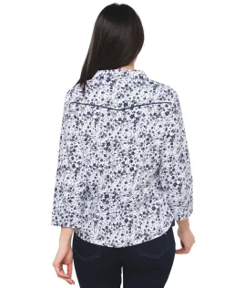 Clearance Chemisier imprimé bleu Chemisiers & Blouses|Hauts